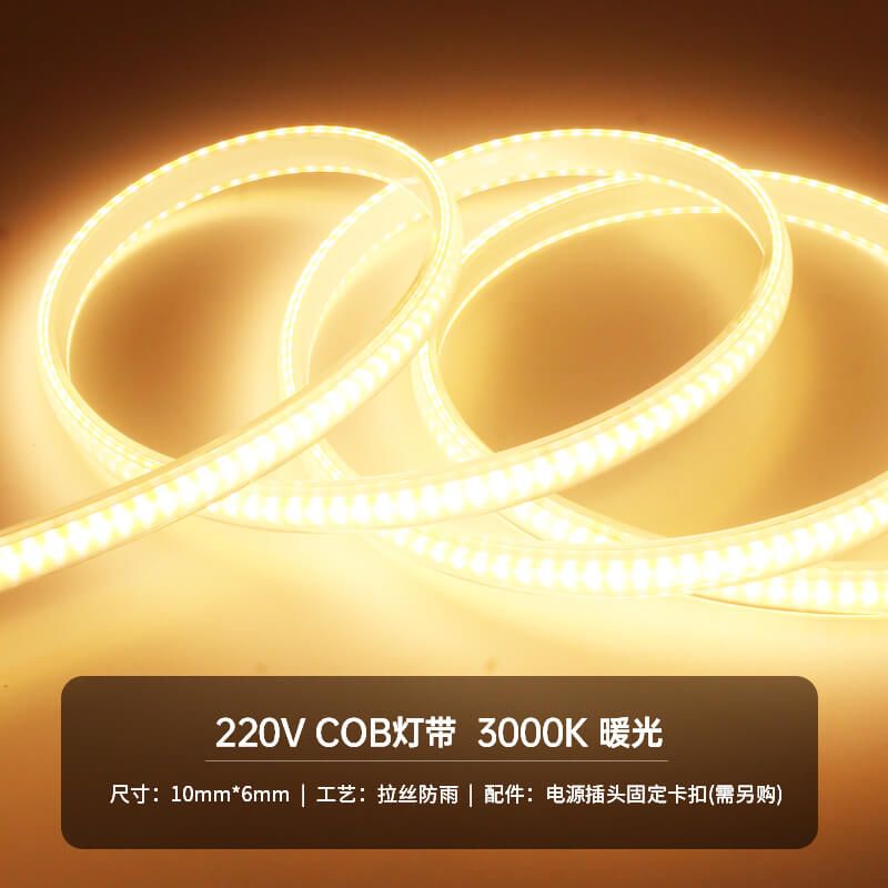 COB高壓燈帶AC220v100米無(wú)壓降工程亮化燈帶 - 5